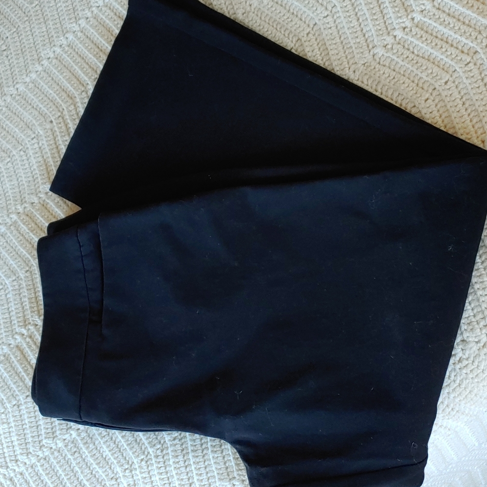 Chico's Black Cotton Gaberdine Stretch Pant